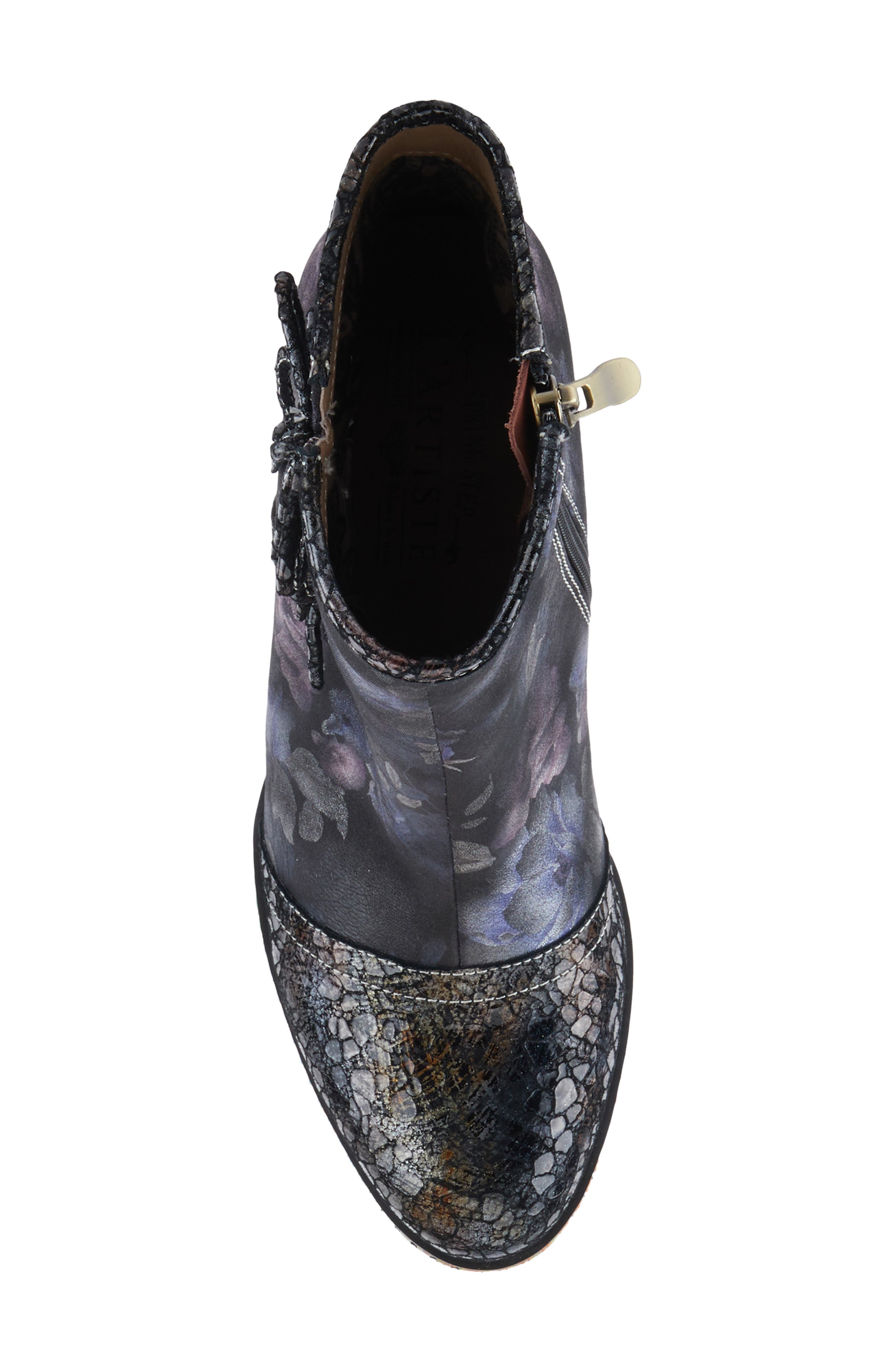 L
Artiste by Spring Step Carre Cap Toe Bootie, Alternate, color, Black Multi