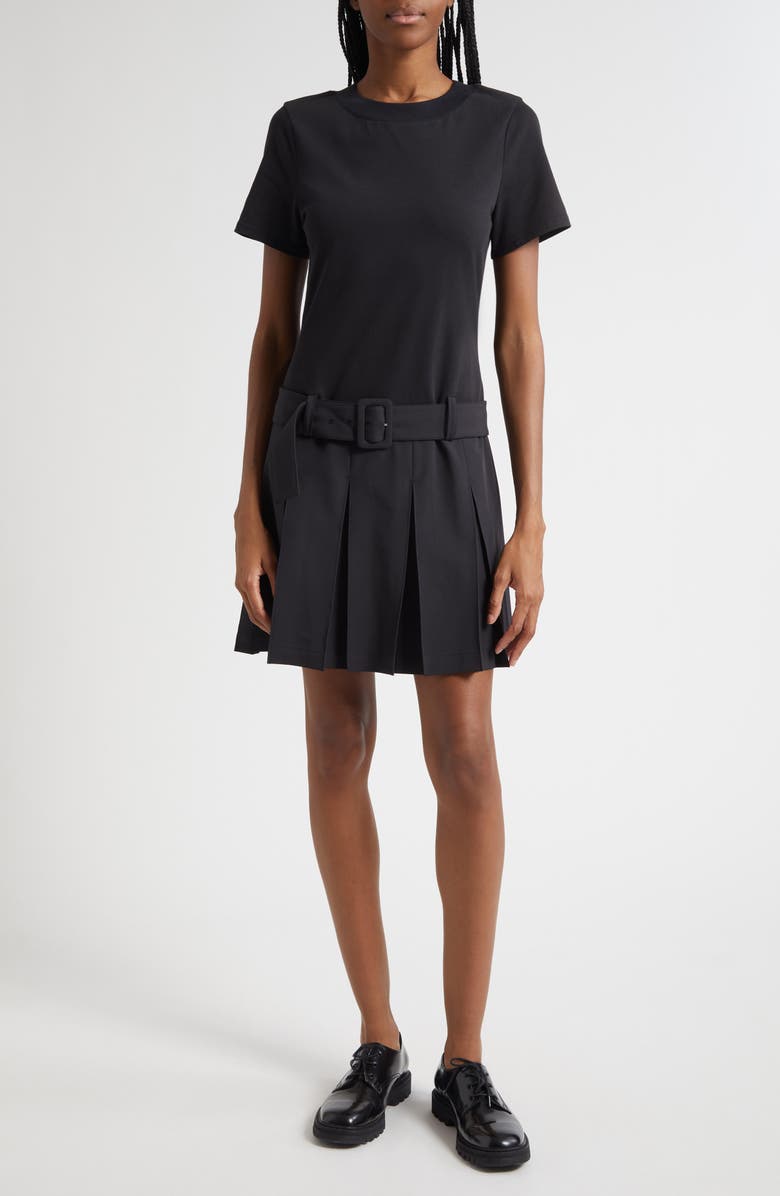 Cinq à Sept Helen Drop Waist Dress, Main, color, Black/ Black