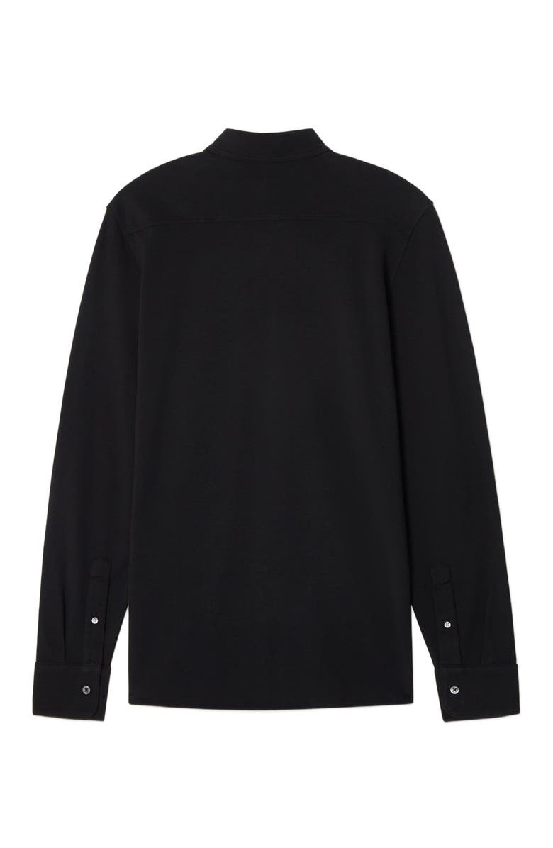Robert Talbott Foster Long Sleeve Knit Shirt, Alternate, color, Black