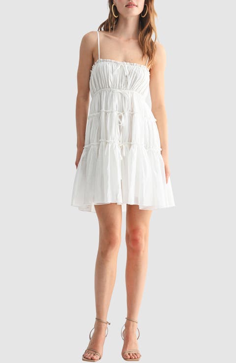【Rest&Recreation】24HS★SQUARE-NECK MINI DRESS (S,M) Rest&Recreation】24HS☆SQUARE-NECK MINI DRESS (S，M)