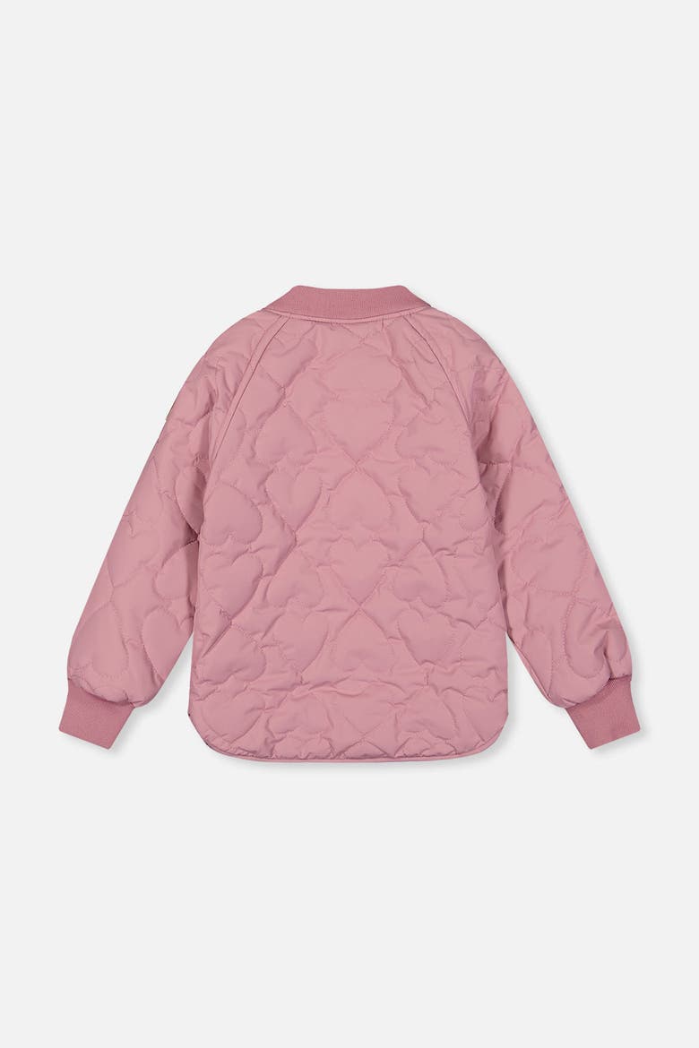 Heart Quilted Raglan Sleeve Zip Pocket Jacket, Alternate, color, Mauve Pink