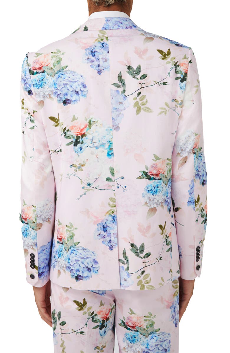 Twisted Tailor Pickhurst Slim Fit Pink Floral Suit Jacket, Alternate, color, 