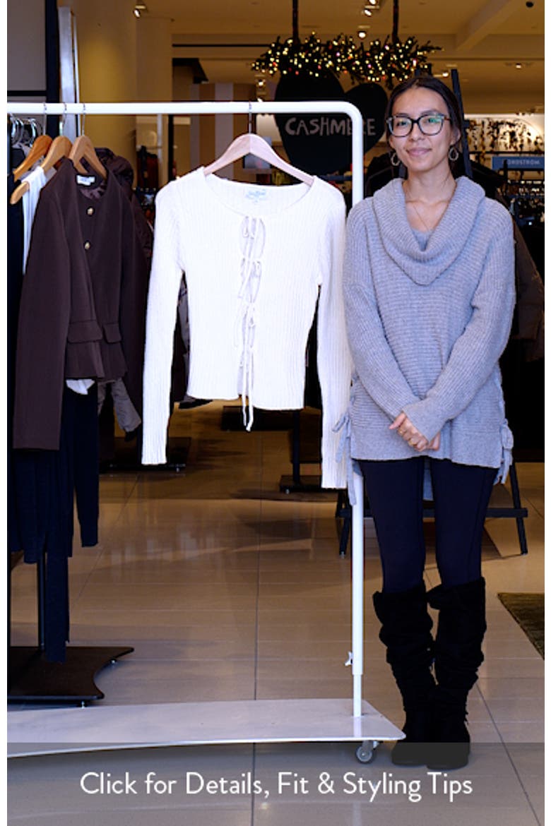 Margot Tie Front Rib Sweater video
