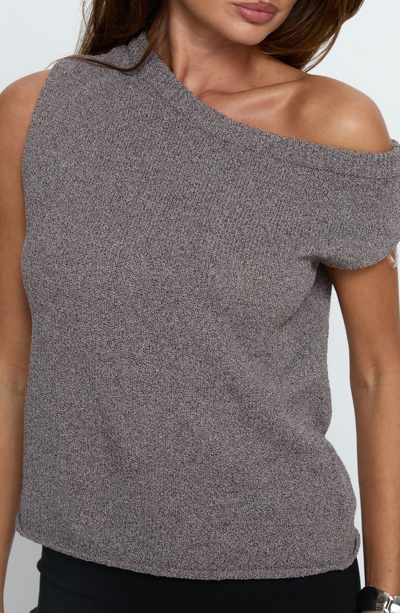 Princess Polly Ashfield One-Shoulder Knit Top, Alternate, color, Dark Grey