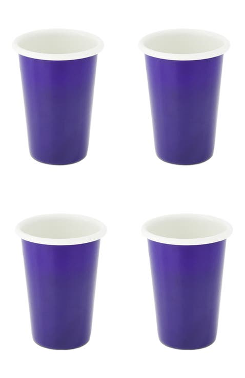 Two Tone Large Enamel Tumbler - Set of 4