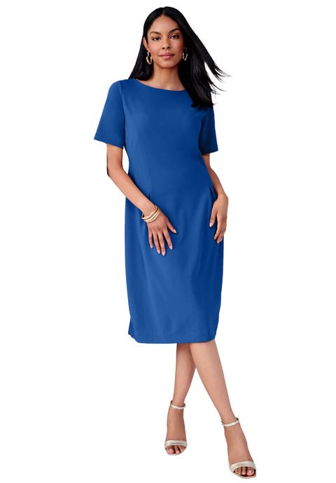 Crepe Fit And Flare Dress (Plus)