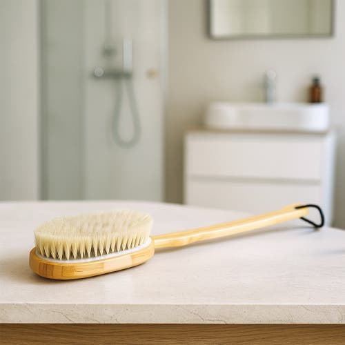 Pursonic Bath Body Brush With Long Handle In Sand