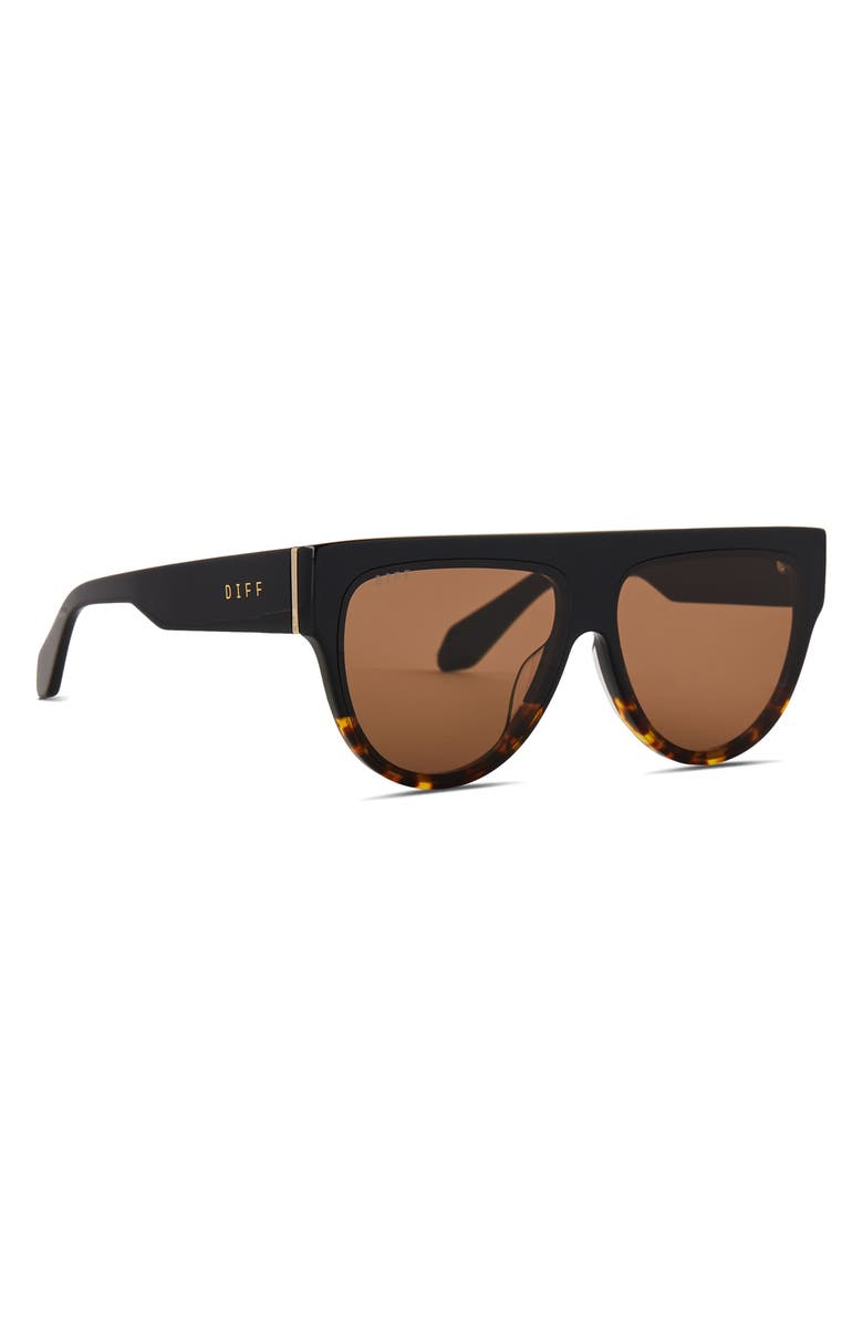 DIFF Georgie 58mm Gradient Flat Top Sunglasses, Alternate, color, Brown Gradient