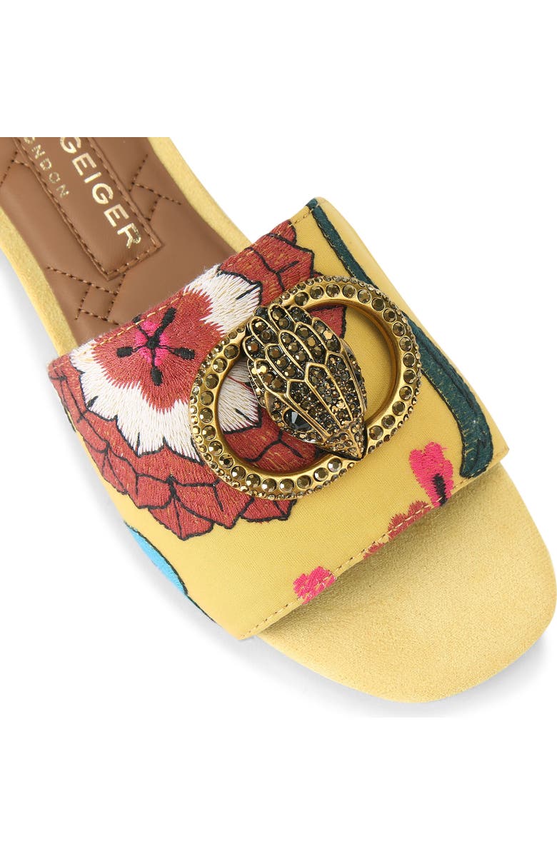 Kurt Geiger London Chelsea Leather Slide Sandal, Alternate, color, Yellow