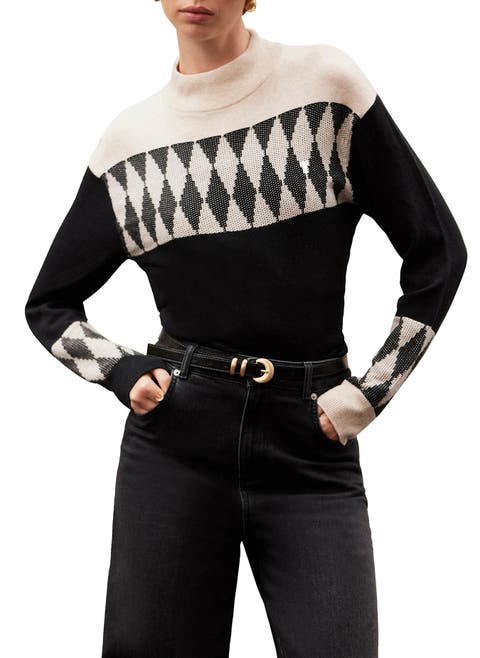 Cotton Blend Graphic Sweater
