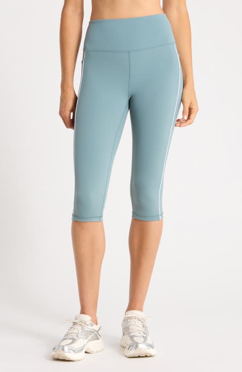Perform High Waist Piped Capri Leggings