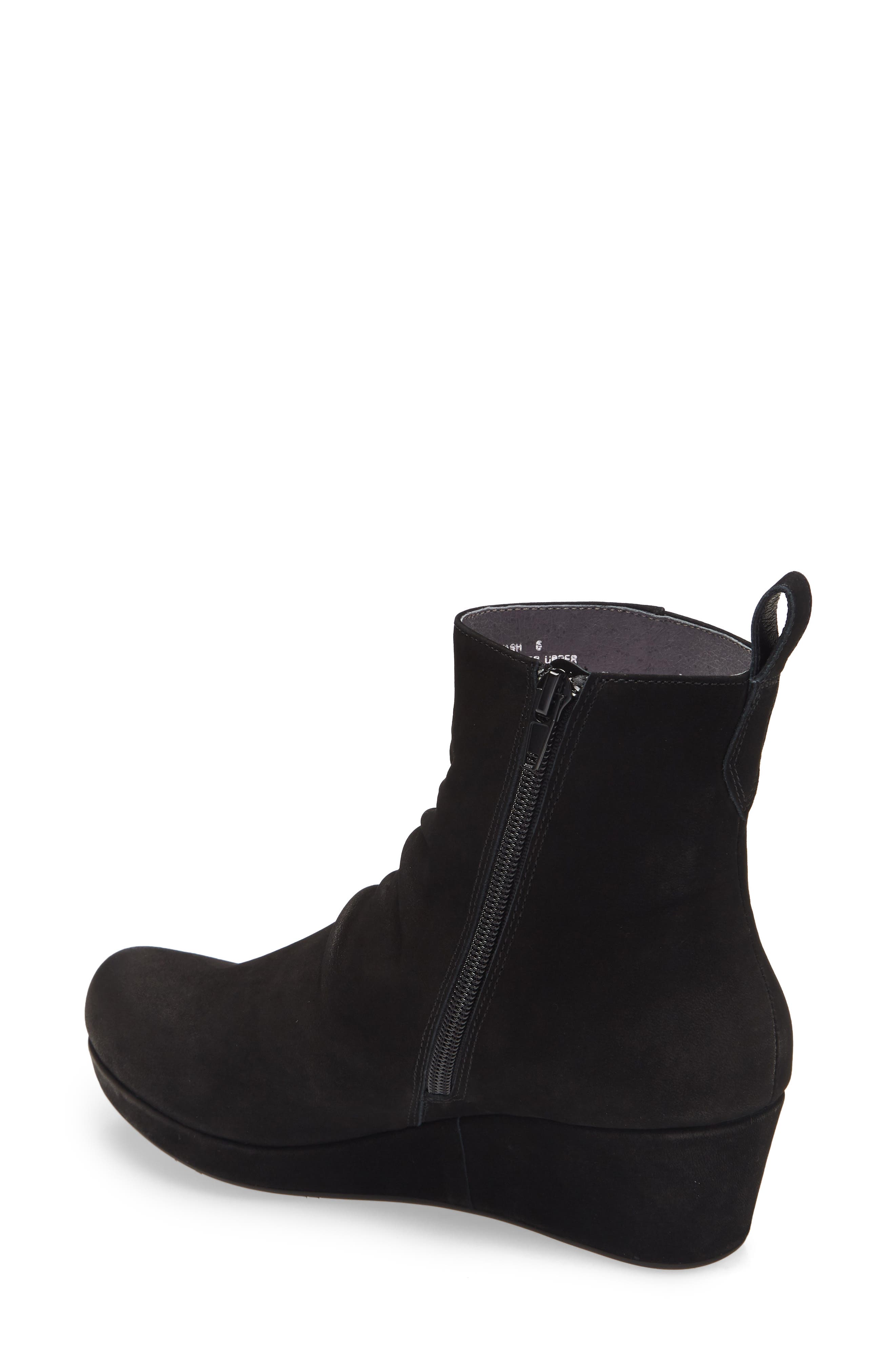 Chocolat Blu Yash Slouchy Leather Wedge Bootie, Alternate, color, 