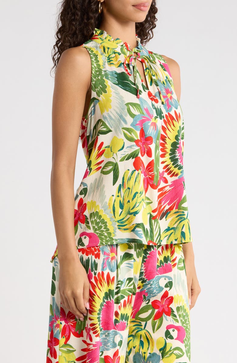 SUGARLIPS Wissa Miley Split Neck Sleeveless Top, Alternate, color, Bright-Multi