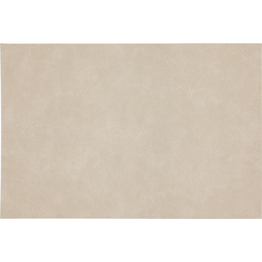 Dainty Home Faux Leather Reversible Set Of 4 Placemats In Reversible Ivory Taupe
