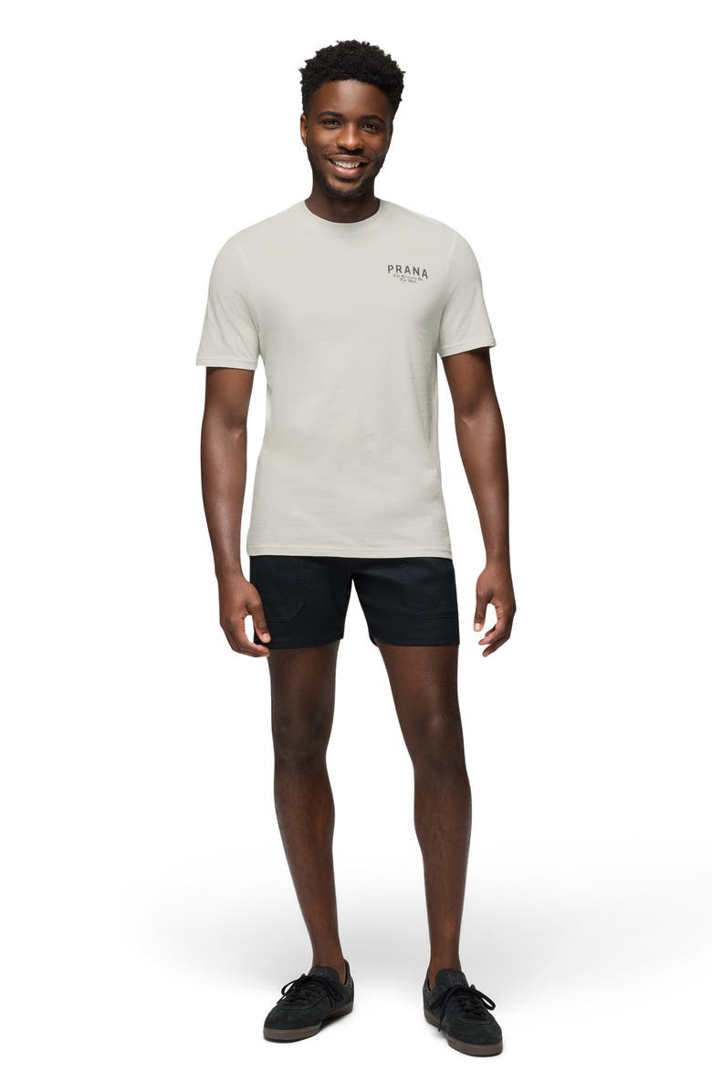 prAna Stretch Zion<sup>™</sup> Drawstring Waist Shorts, Alternate, color, Black