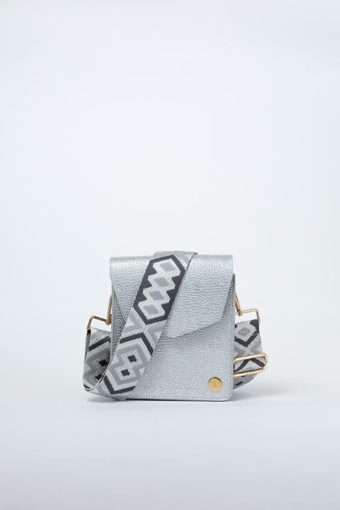 Patty Metallic Leather Crossbody Bag
