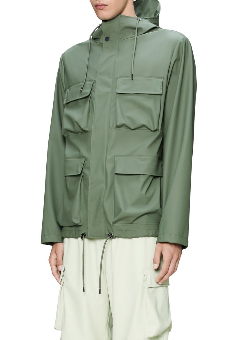 Waterproof Cargo Hooded Rain Jacket, Alternate, color, WELL