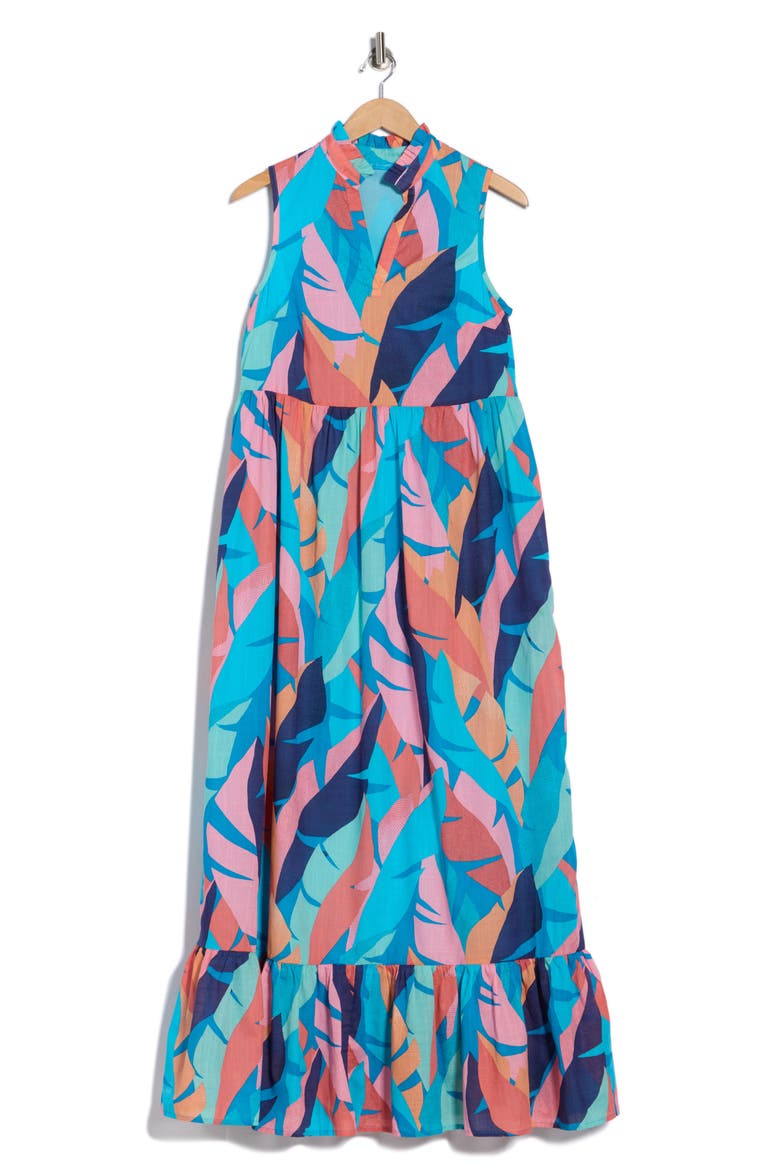 Living Large Iman Maxi Dress, Alternate, color, BLUE MULTI