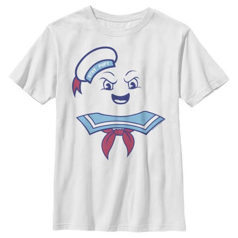 Boy's Ghostbusters Stay Puft Marshmallow Man Face  Graphic T-Shirt