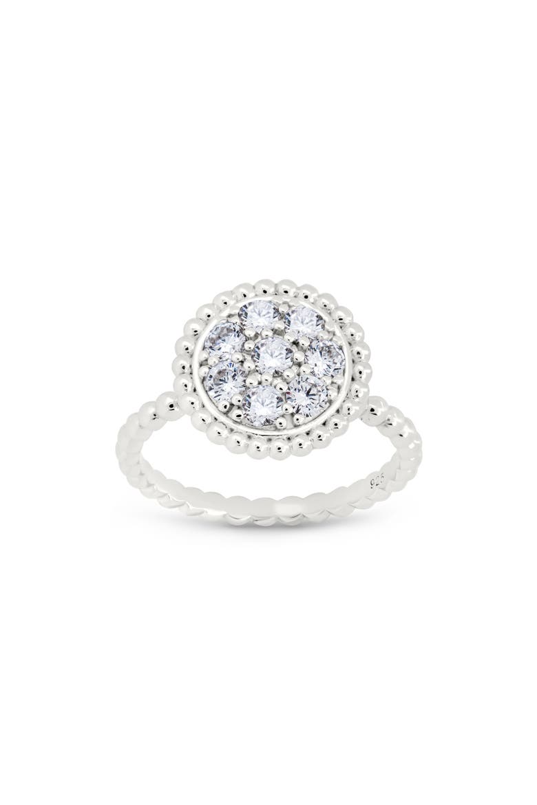 Casey Cubic Zirconia Circle Ring, Main, color, SILVER