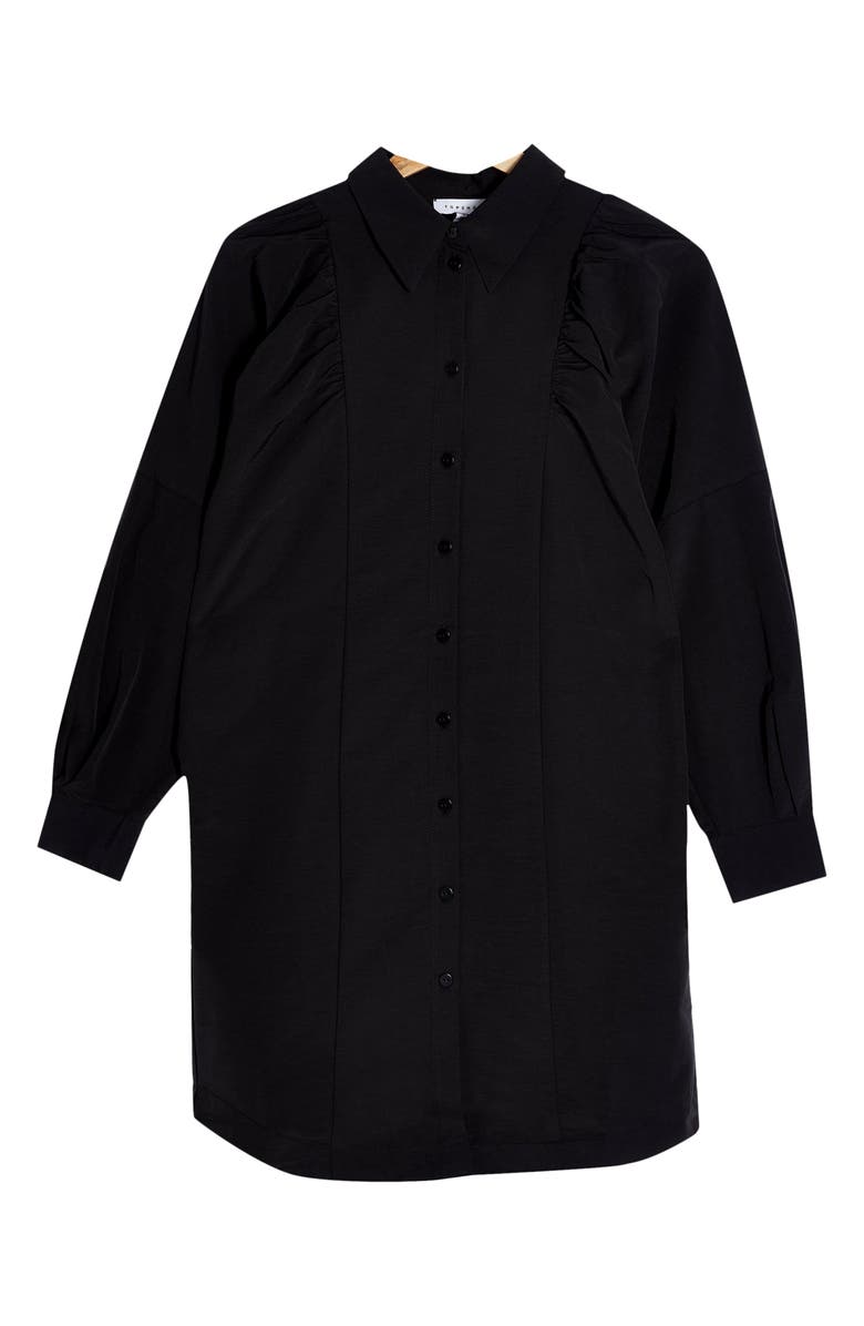 Topshop Textured Mini Shirtdress, Alternate, color, 