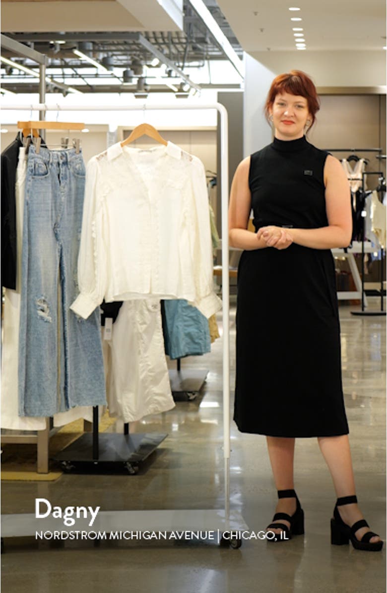 Venty Lace Detail Linen Button-Up Shirt
