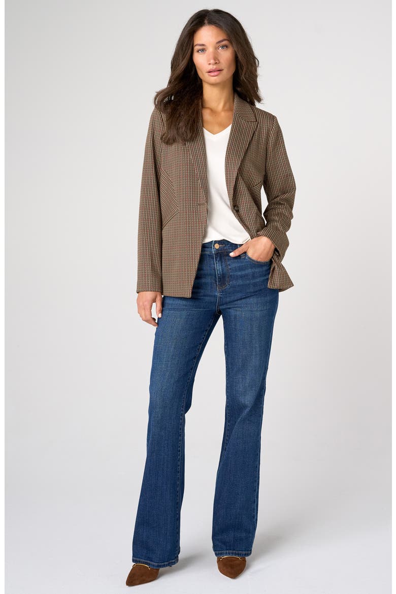 Plaid Cutaway Blazer, Alternate, color, OLIVE MULTI