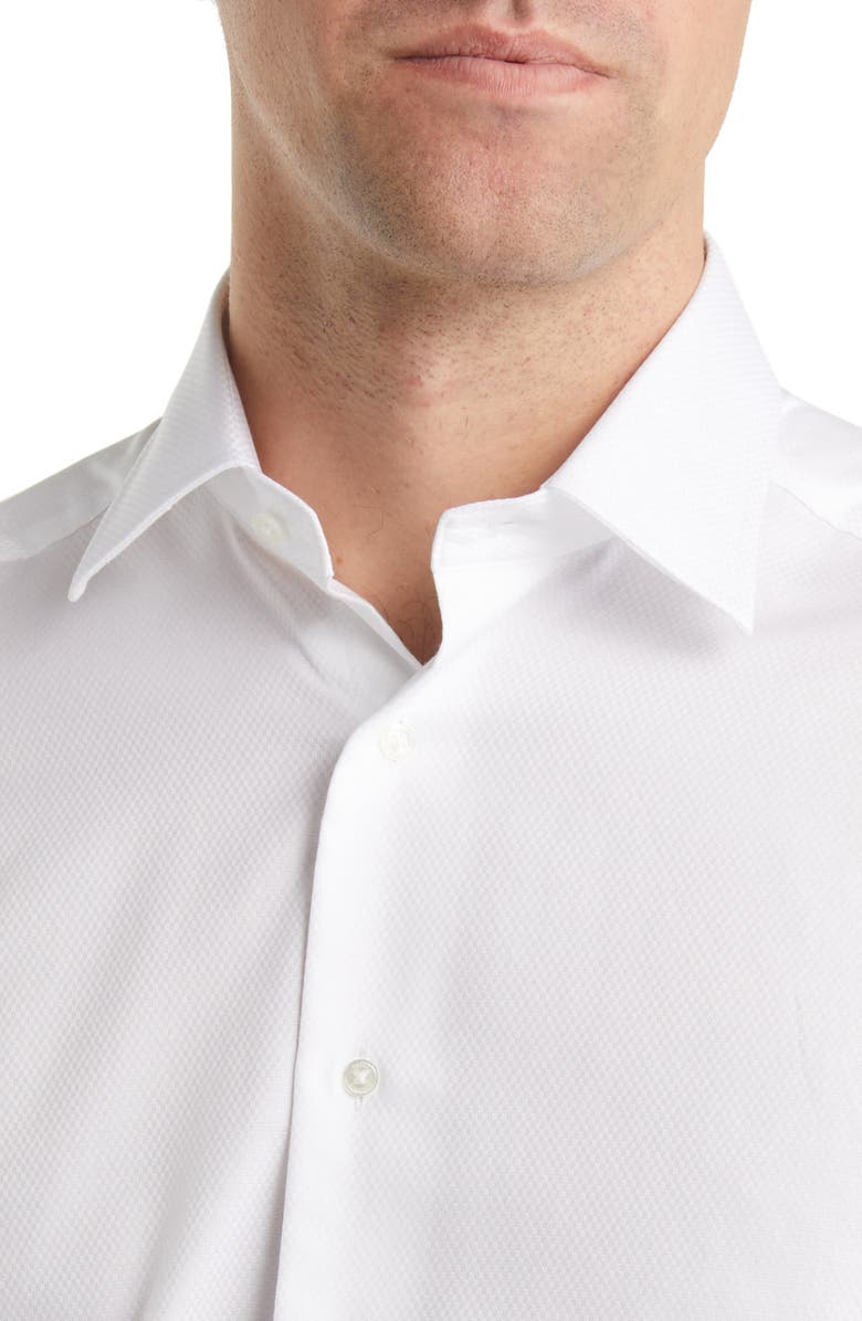 David Donahue Slim Fit Tuxedo Shirt, Alternate, color, White