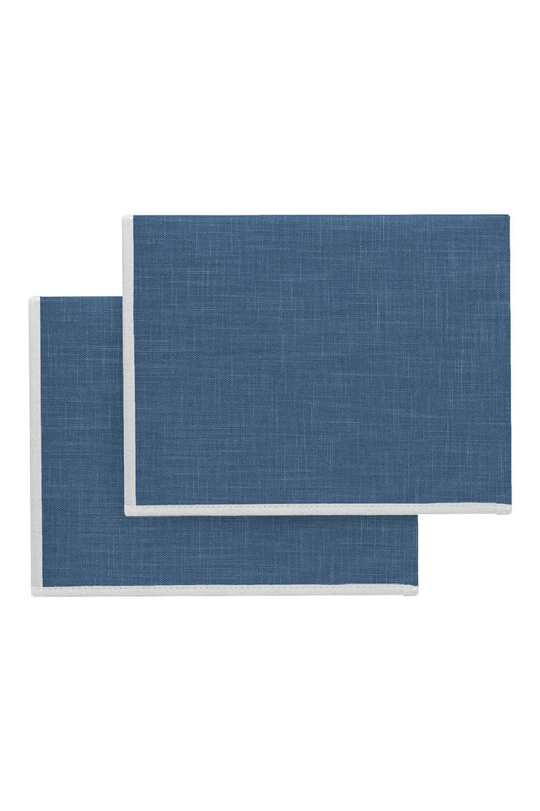 Set of 2 Stackable Foldable Organizer Bins, Alternate, color, BLUE