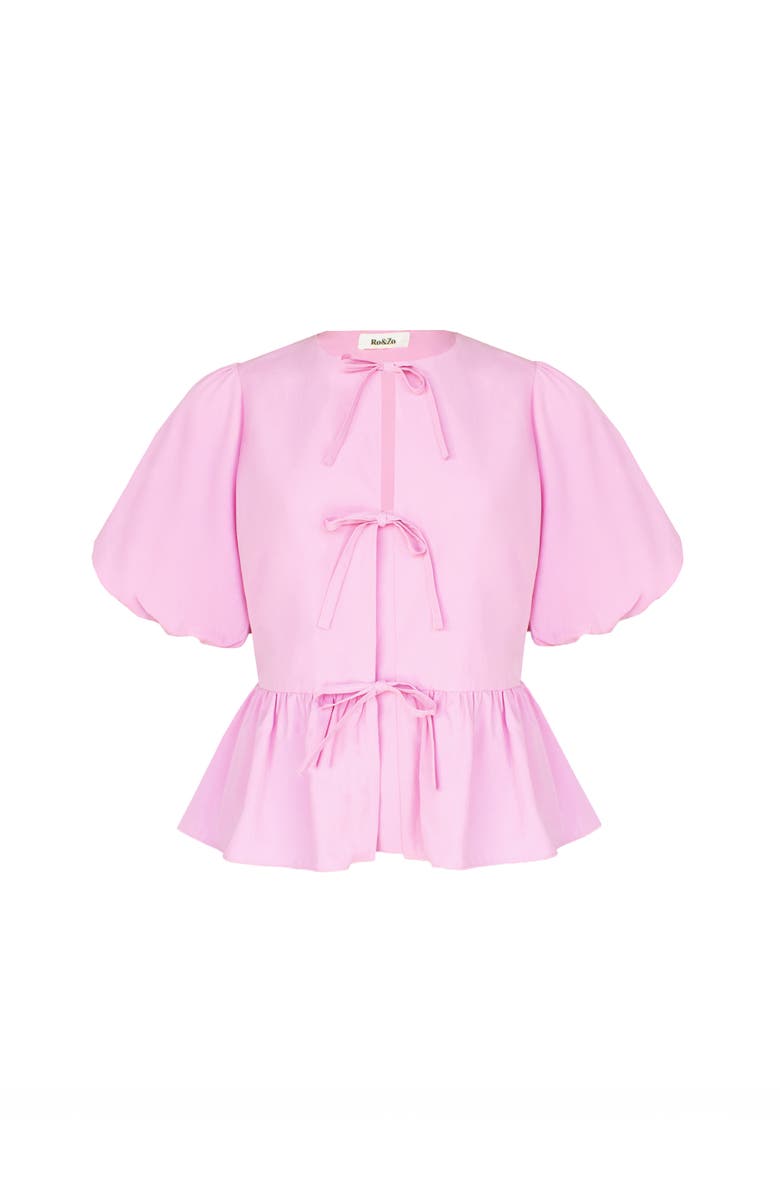 Ro&Zo Cotton Tie Front Top, Alternate, color, 