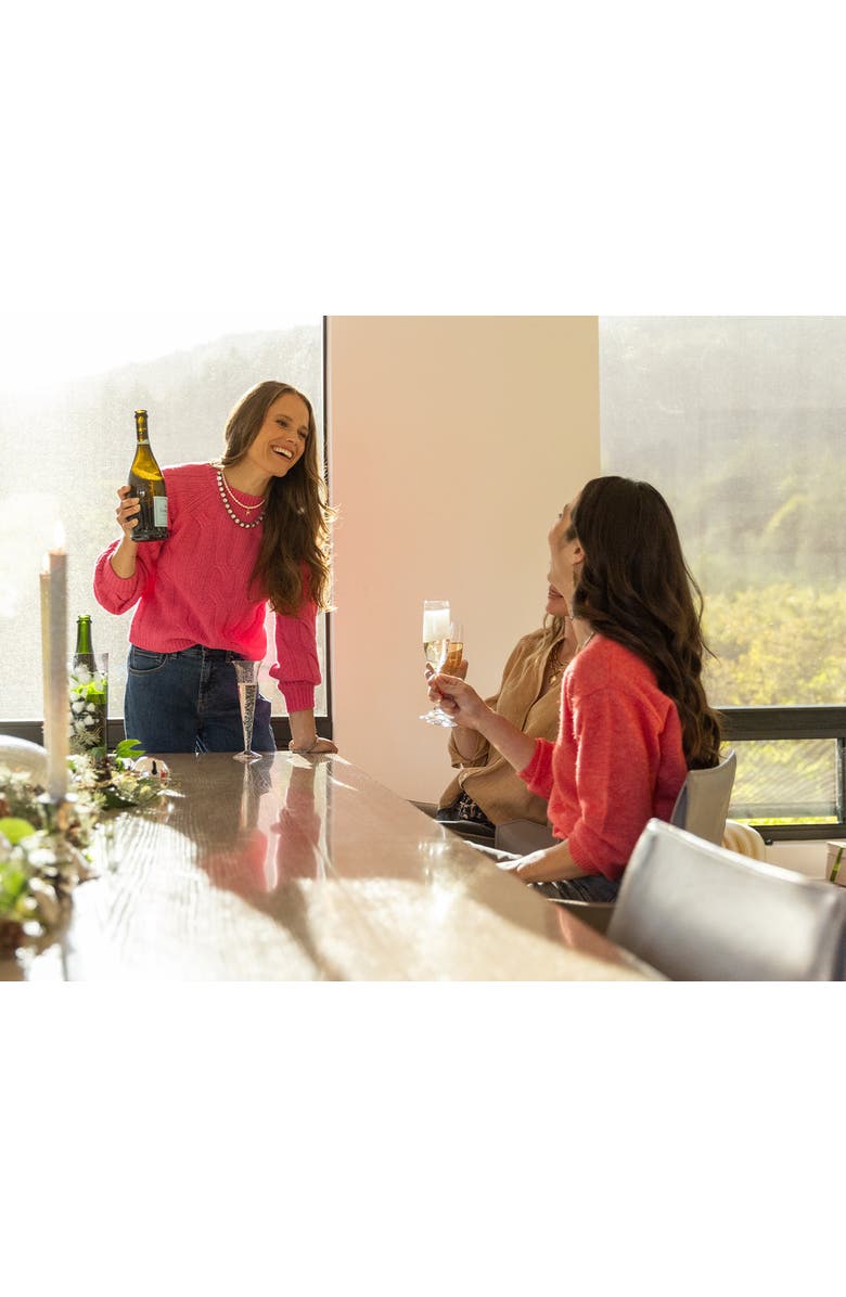 Carve Designs Eloise Wool Sweater, Alternate, color, Hot Pink