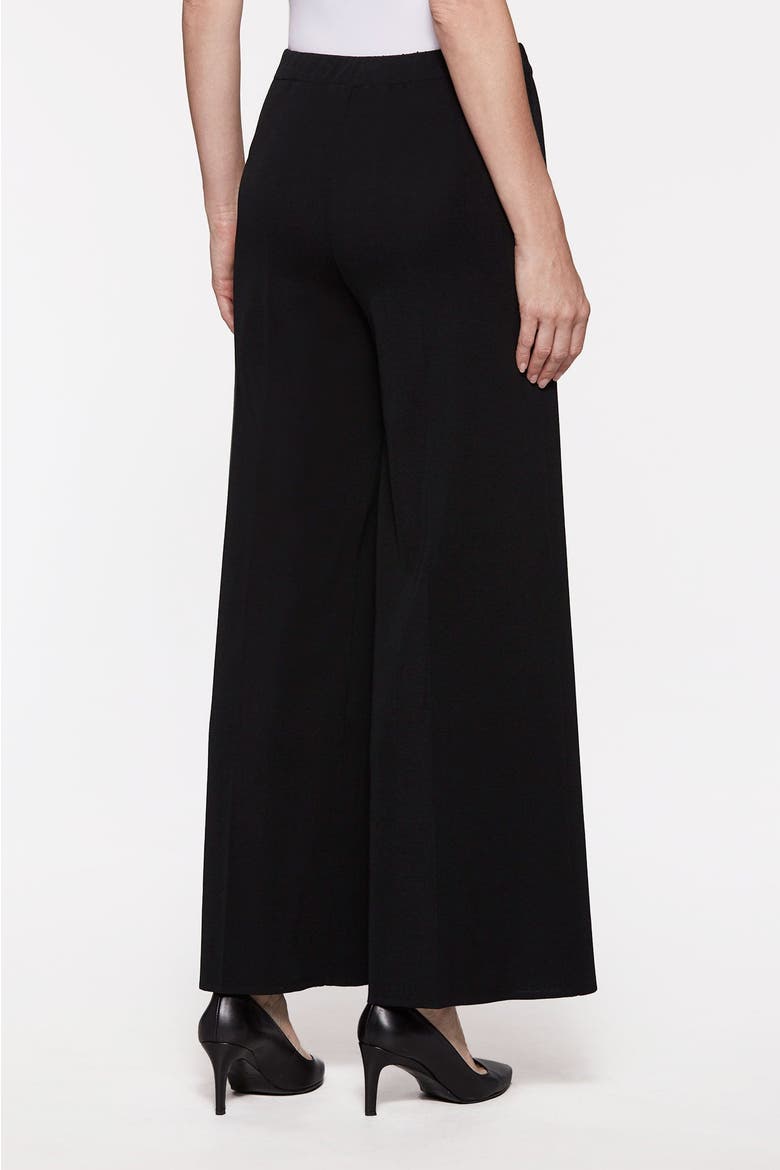 Knit Wide Leg Pants, Alternate, color, Black