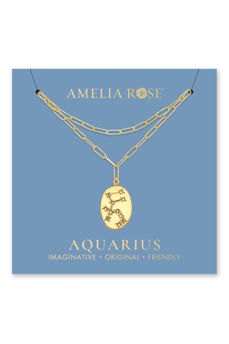 Constellation Layer Necklace, Main, color, GOLD-AQUARIUS