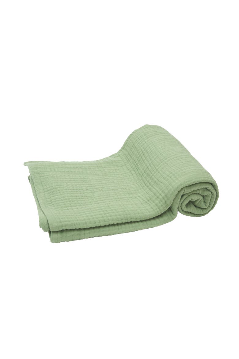 Ryker Succulent Throw Blanket, Main, color, Green