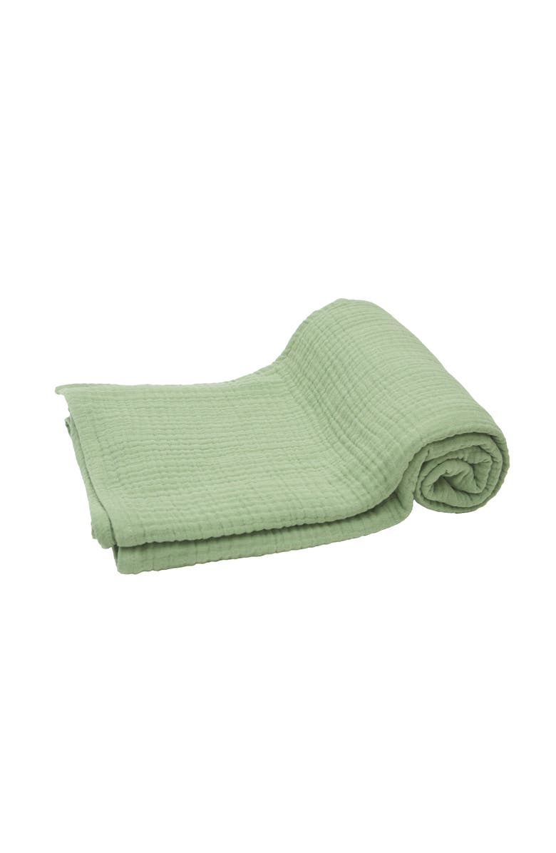 carol & frank Ryker Succulent Throw Blanket, Main, color, Green
