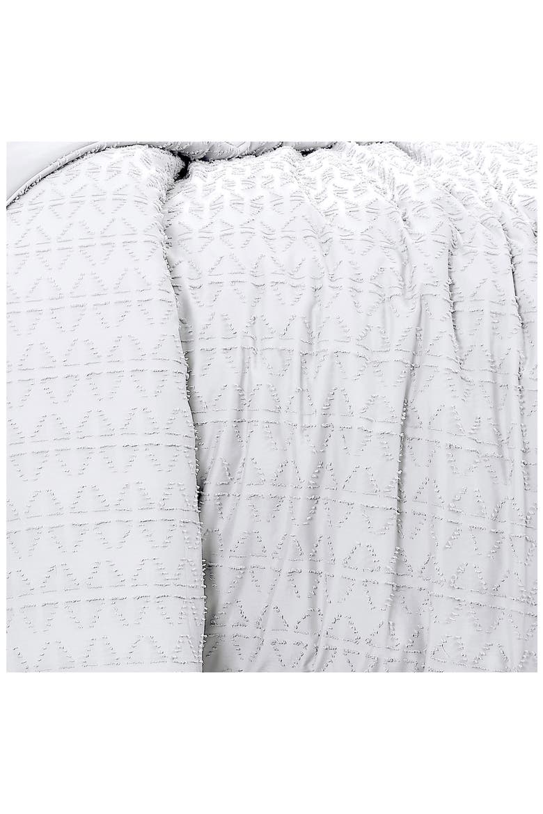 Bali Clipped Jacquard Duvet Cover, Alternate, color, WHITE