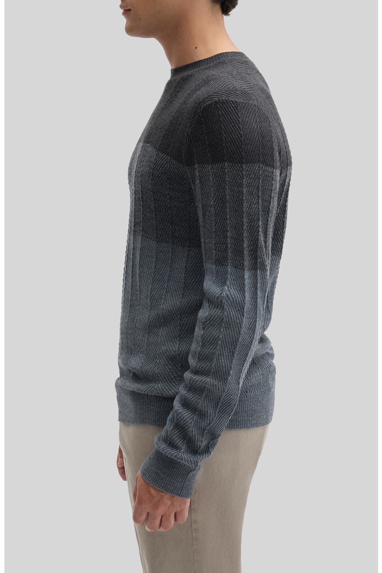 Marchetti Wool Blend Chevron Sweater, Alternate, color, SLATE