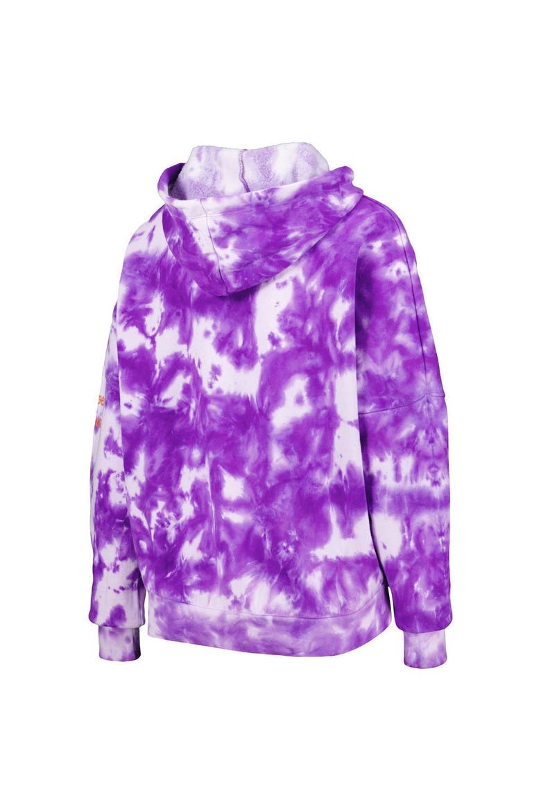Women's New Era Purple Phoenix Suns Brushed Cotton Tie-Dye Pullover Hoodie, Alternate, color, Purple