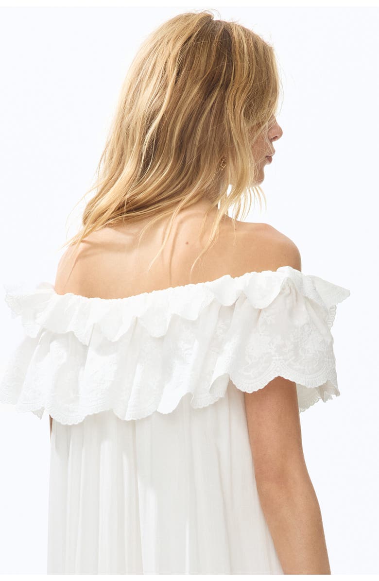 H&M Frill-trimmed Off-the-shoulder Dress, Alternate, color,
