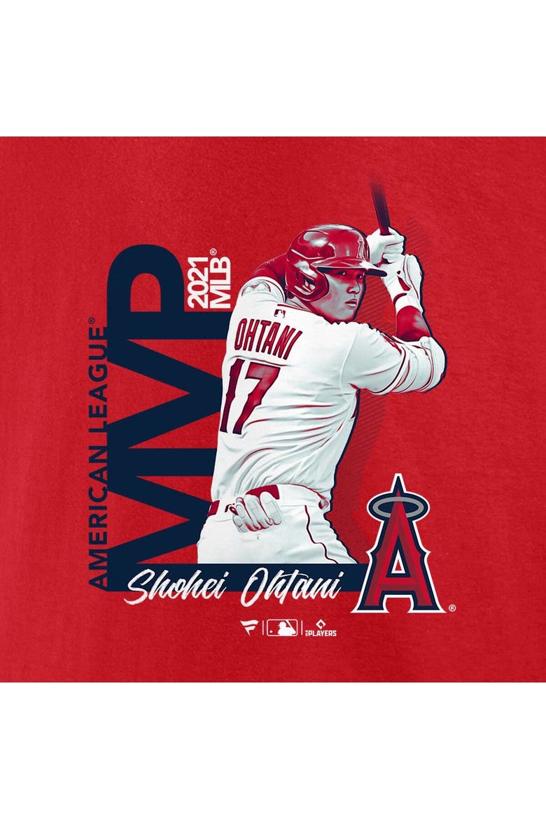 Men's Fanatics Branded Shohei Ohtani Red Los Angeles Angels 2021 AL MVP Big & Tall T-Shirt, Alternate, color, Red