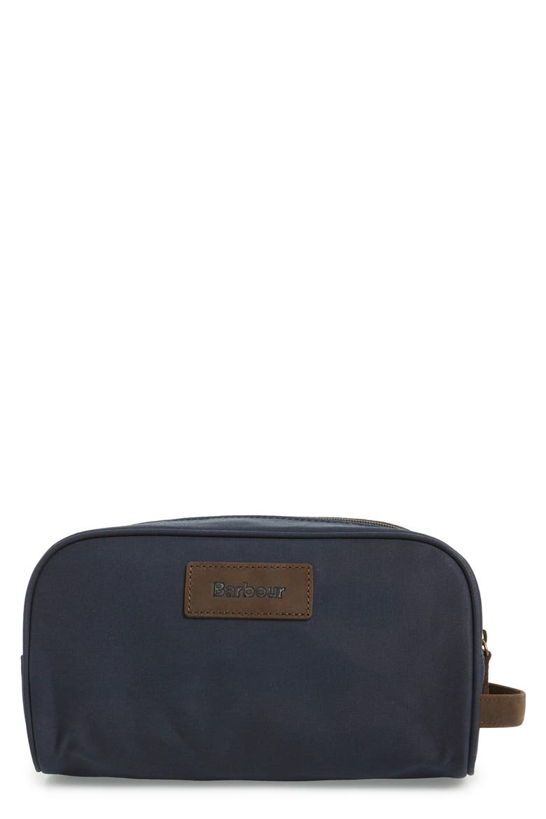 Waxed Canvas Travel Kit, Main, color, NAVY