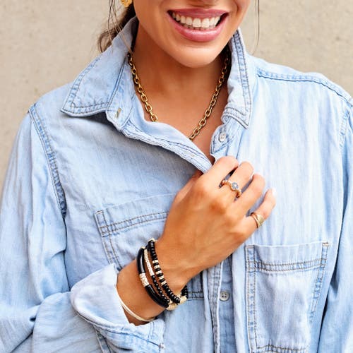 Bowood Lane Midnight Beach Stack In Black