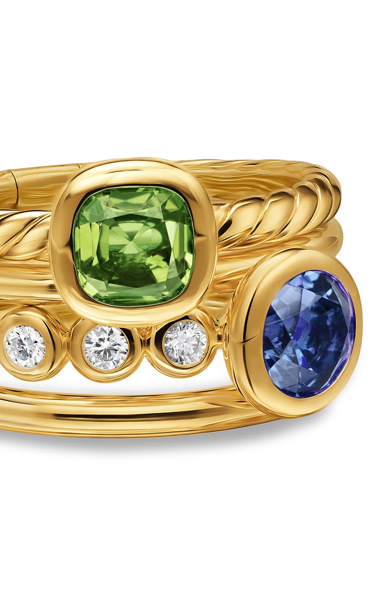 David Yurman Mercer<sup>®</sup> Color Stone Multirow Ring, 10mm, Alternate, color, Tanzanite
