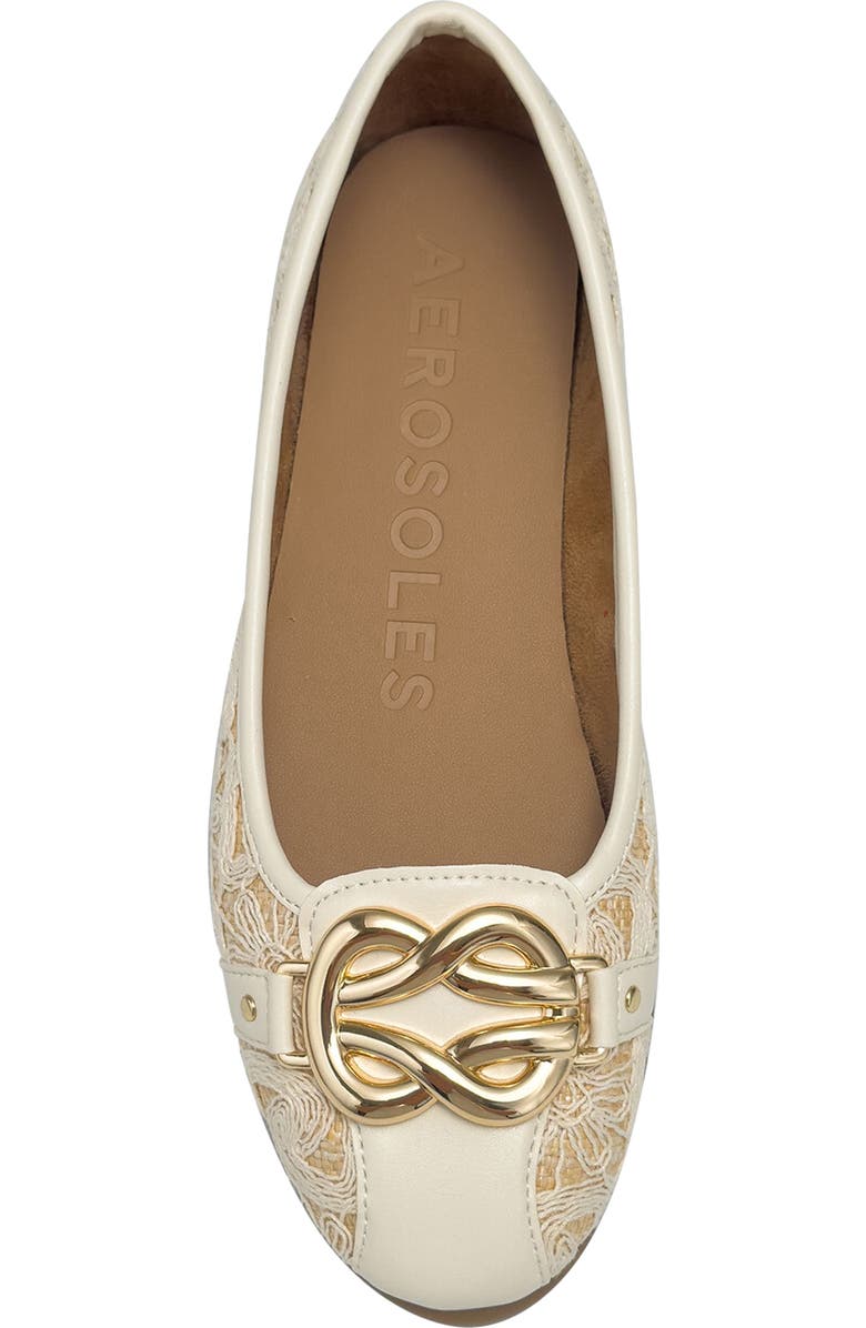 Aerosoles Big Bet Ballet Flat - Wide Width Available, Alternate, color, Natural/ Eggnog