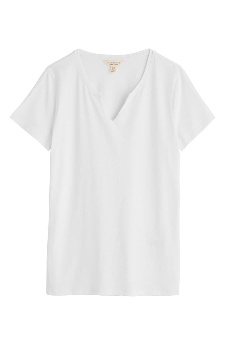 Seasalt Cornwall Kellow V-Neck Organic Cotton T-Shirt, Alternate, color, Salt