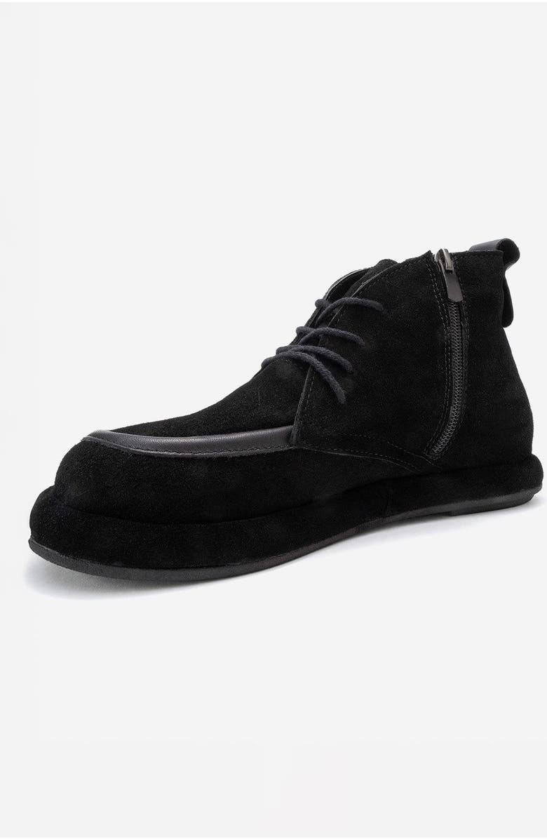 Forever & Always Shoes Martas Leather Zip Boot, Alternate, color, Black Suede