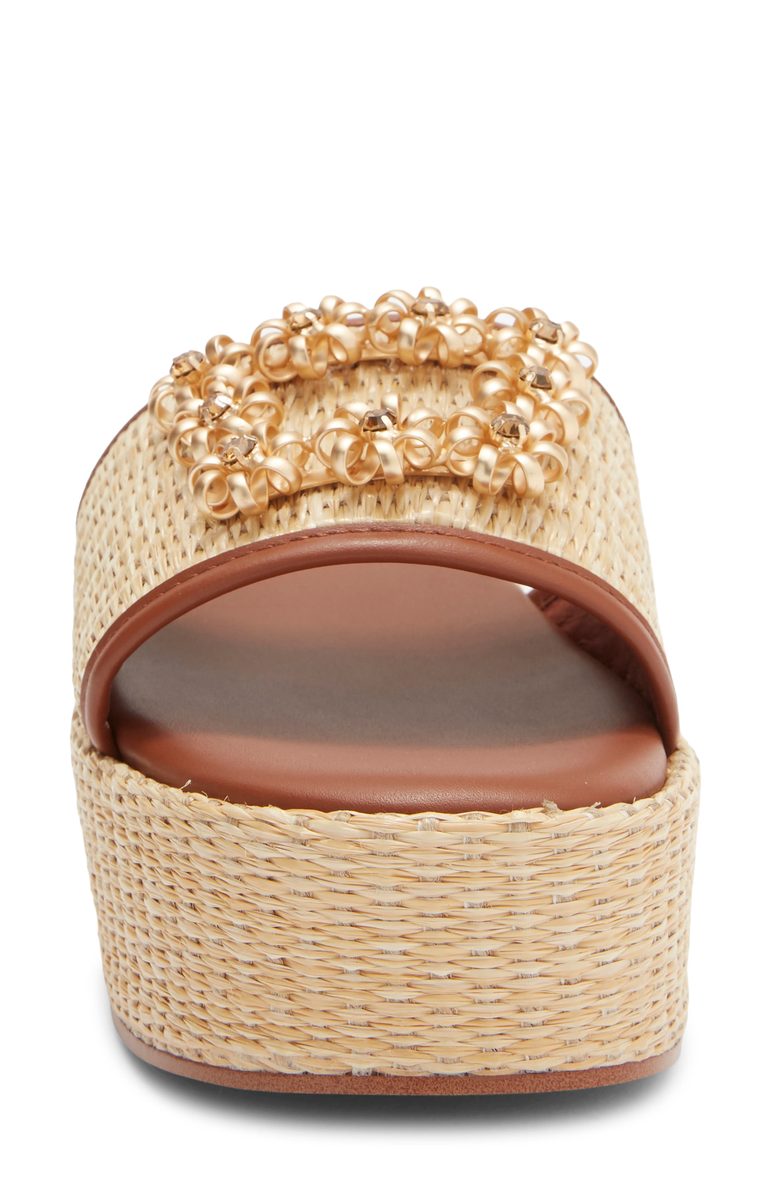 Cecelia New York Generous Platform Wedge Sandal, Alternate, color, Natural