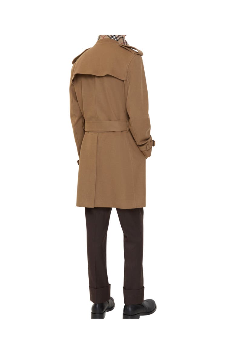 Mid-length Cashmere Hastings Trench Coat, Alternate, color, Camel beige