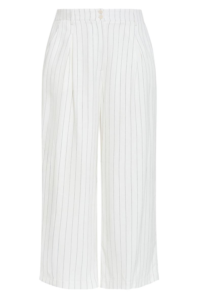 Eva Stripe Wide Leg Pants, Alternate, color, IVORY/ BLACK