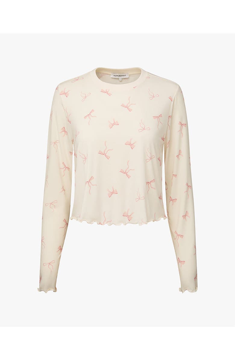 WeWoreWhat Boxy Crewneck Top, Alternate, color, Ivory/Pink